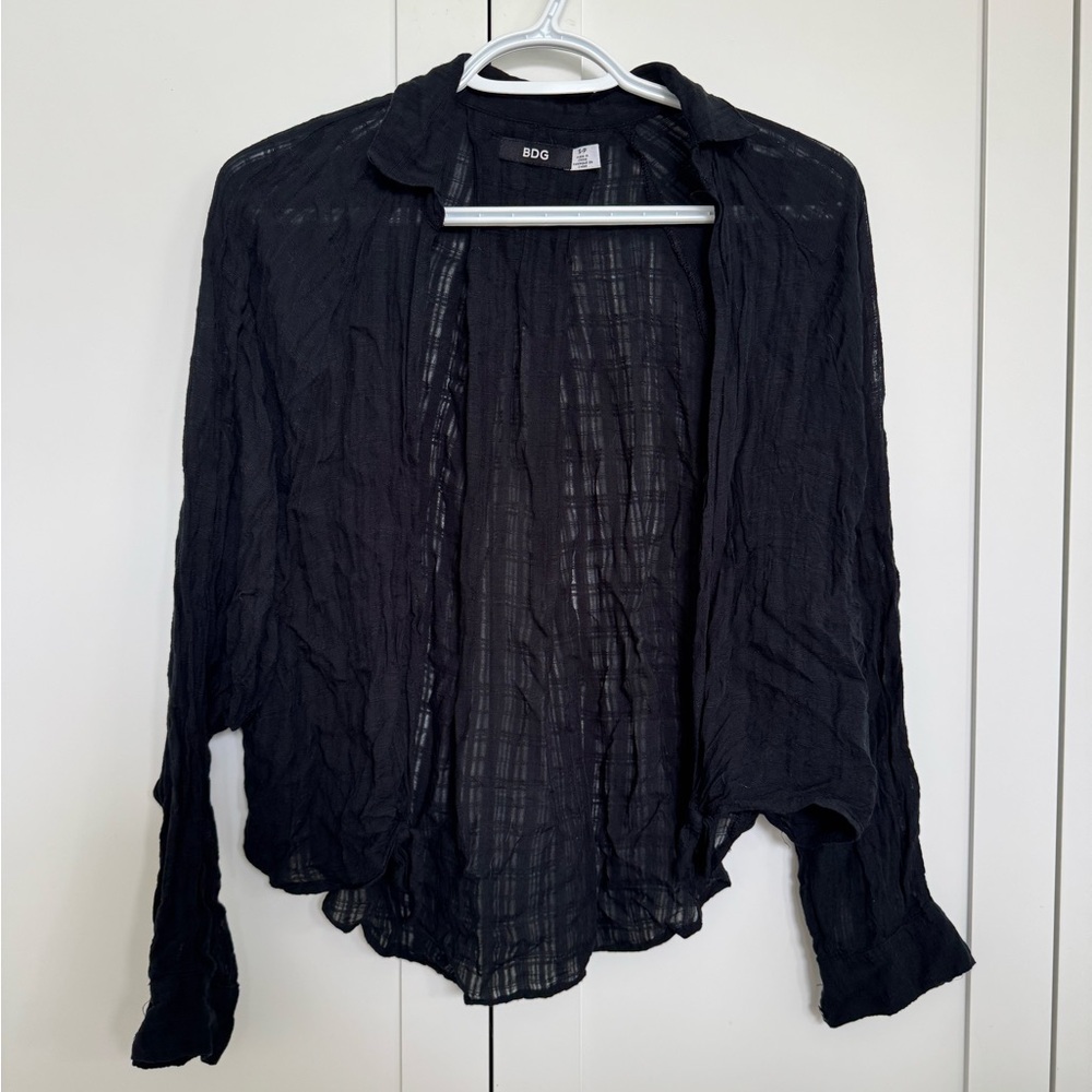 BDG Sheer Long Sleeve Cover Up